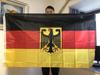 (НЕБЕСНЫЙ ФЛАГ)Флаг с национальным гербом Германии 3x5 футов 90x150 см двойное проникновение полиэстер флаг-баннер с национальным гербом Германии для подвешивания