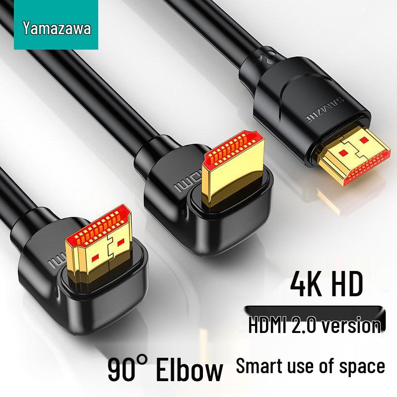 Shan Ze 4K HD HDMI Угловой кабель 90° для телевизора и компьютера
