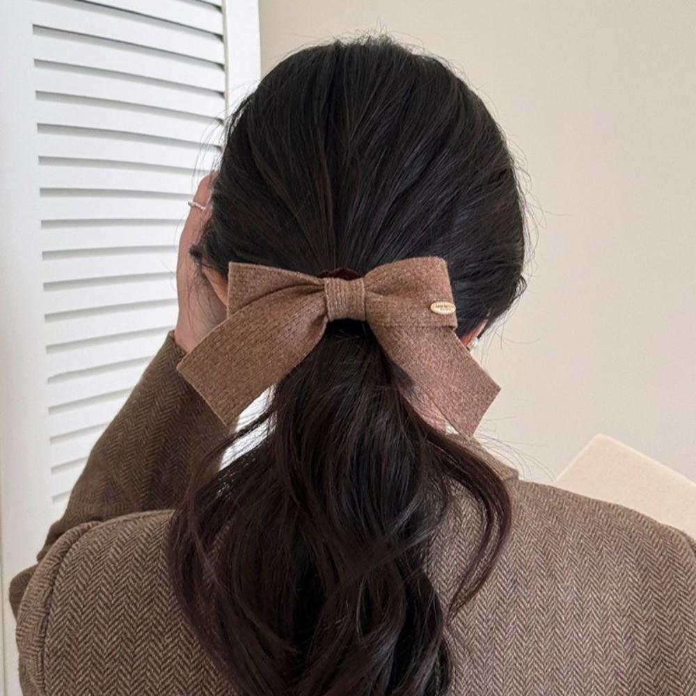 New Cute Bow Hair Rope High Elasticity Sweet Scrunchies Simple Rubber Band Hair Accessories