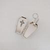 Gothic Coffin Keychain Unique Key Holder Pendant Necklace Metal Texture Perfect for Fashion Enthusiasts and Everyday Use
