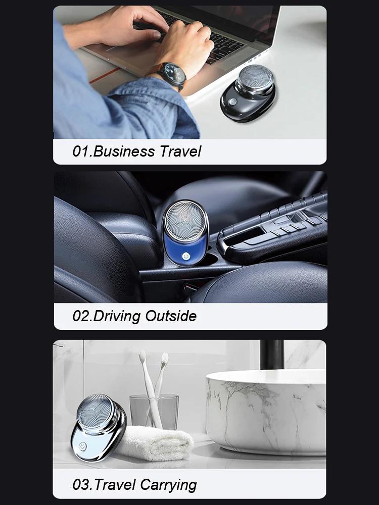 Электробритва с зарядкой, мини-карманная дорожная бритва, портативная беспроводная съемная бритва, триммер для волос на лице и теле