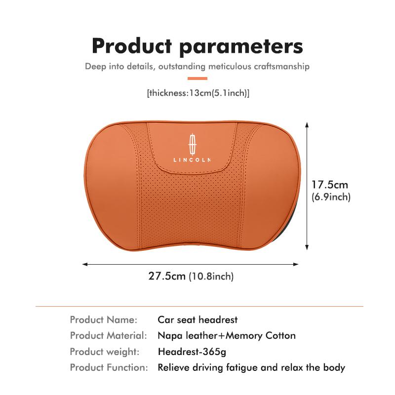 Universal Car Neck Pillow Headrest Support Cushion Accessories For Lincoln Mondeo MKZ MKX Aviator Navigator Continental Corsair gyu7