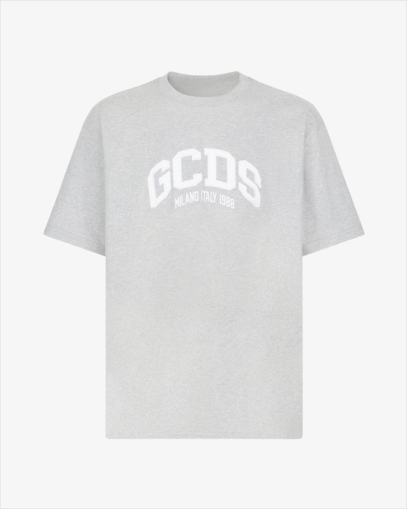 Футболка с принтом по периферии бренда Gcds 2025 Лето Чистый хлопок Мужская и женская Влагоотводящая и дышащая футболка