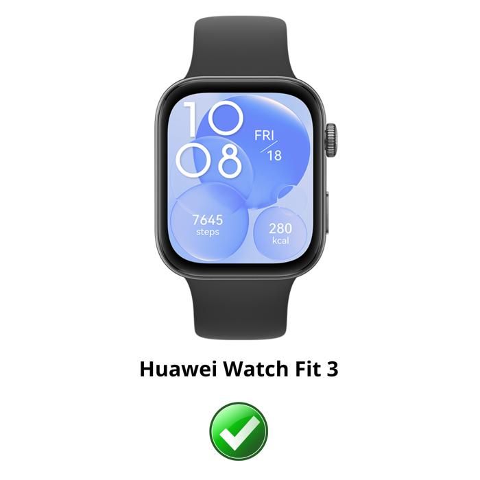 Чехол совместимый Huawei Watch Fit 3 - Жесткая защита прозрачный кейс защитное стекло закаленное Phonillico®