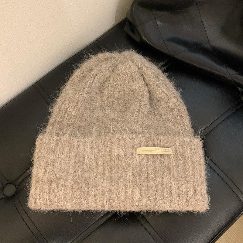 Шерсть, содержащая пряжу осень-зима, ворсовая шапка с большой окружностью головы, универсальная повседневная холодная шапка, теплая шапка, защита ушей, вязаная шапка