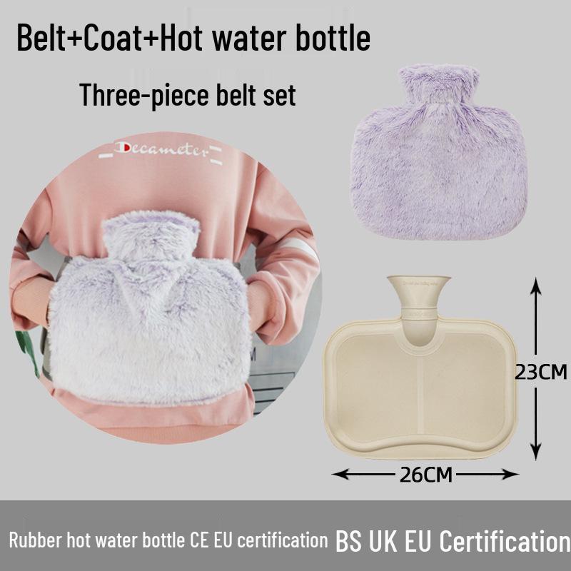 Explosion-Proof Hot Water Bottle: Rubber Design for Stomach and Feet, Long-Lasting Warmth