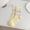 Socks Women'S Mid-Tube Socks Cute Bow Pile Socks Polka Dot Dog Vintage Light Gray Women'S Socks