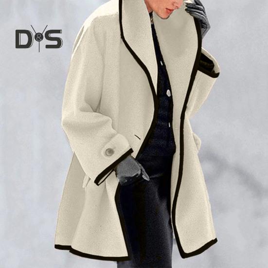 Женское пальто одного цвета, свободное, на одной пуговице, толстое, теплое, с длинными рукавами, свободное шерстяное пальто с капюшоном, женская зимняя верхняя одежда