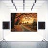 Fall Golden Leaves 2D Backdrop, Thanksgiving Party Decoration Photo Background