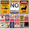 Metal Sign Decorative Wall Plate Kitchen Plaque Metal Vintage Decor Accessories Danger Retro Tin Sign Poster Warning Wall Pos