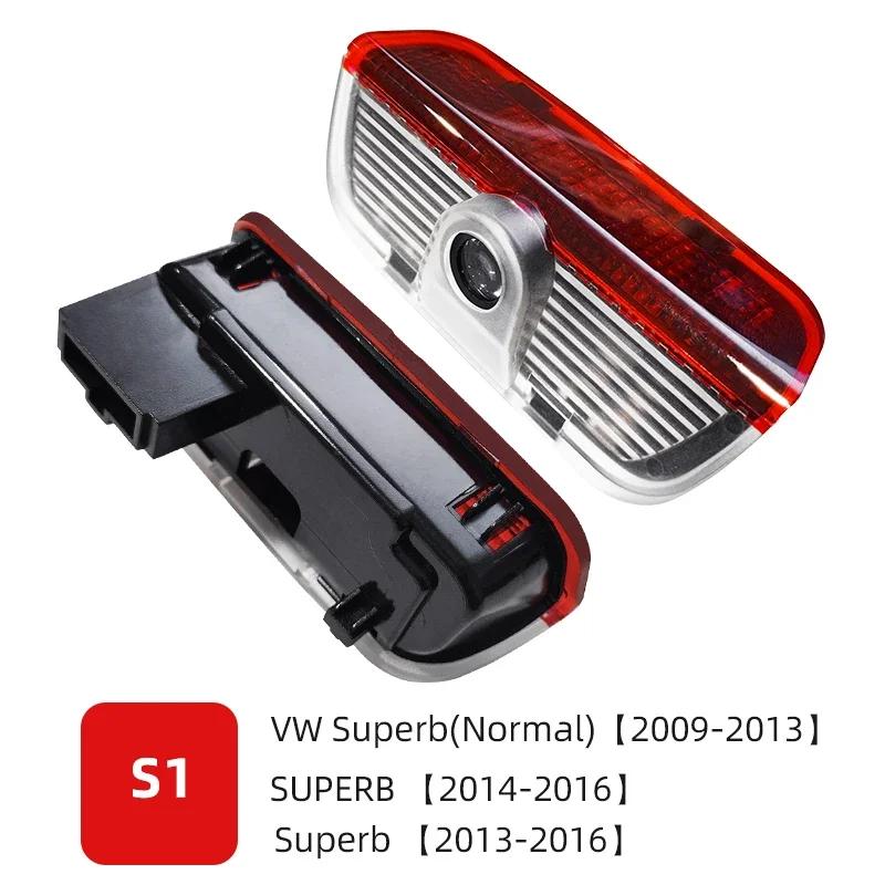 2025 New 2pcs LED Car Door Decoration Welcome Lights Projector Lamp For skoda Superb SUPERB Superb Octavia Fabia Roomster Access