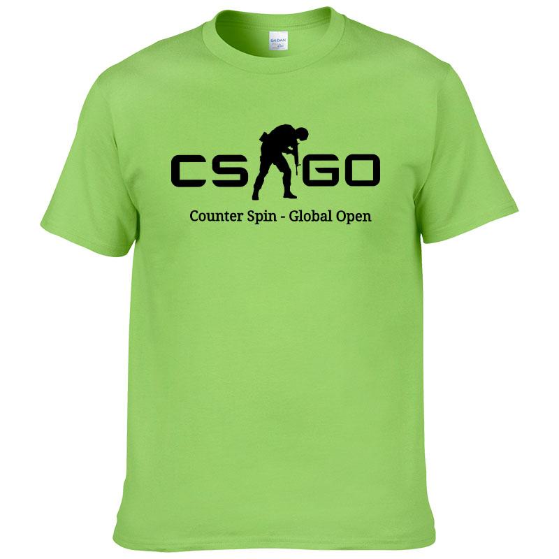 Летняя Мода Крутая Футболка Мужская Игра CS Go Футболка С Принтом 100% Хлопок Короткий Рукав Повседневная Уличная Одежда Мужские Топы Футболки F53