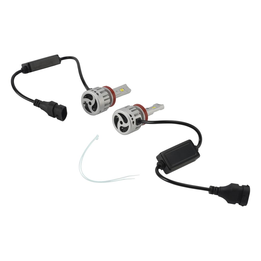 LED Headlight Bulb Kit High Low Beam H8 H9 H11 12V 55W 6500K 4000LM For HELLA