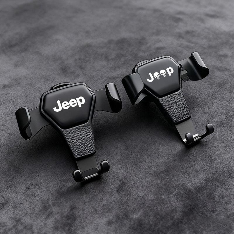 ALG4 Gravity Phone Holder Air Vent Clip Auto Lock Mobile Phone Stand For Jeep Wrangler Gladiator Renegade Grand Cherokee Valve Stem