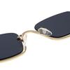 1PC Metal Half Frame Sun Glasses Small Square Women's Sunglasses Vintage Shades Trendy Narrow Hip Hop Eyewear