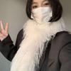 Thick Fluffy Plush Long Strip Scarf Party Ladies Tassels Scarves Korean Style Y2K Girl Scarf  Women