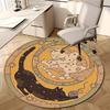 Cute Sun, Moon And Kitten Carpet Is Soft And Machine Washable, Suitable For Living Rooms, Bedrooms And Home Decoration