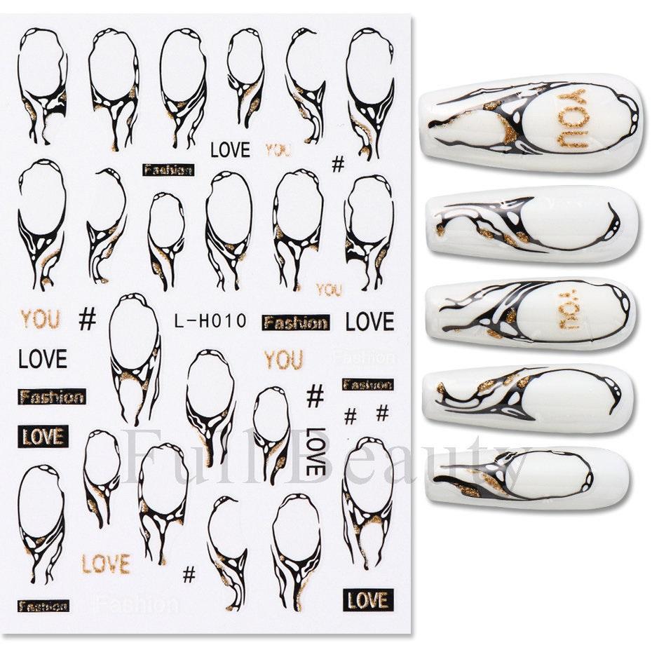 3D золотые наклейки для ногтей цветочные растения наклейки для ногтей цветочные мраморные цветочные ползунки маникюрные украшения