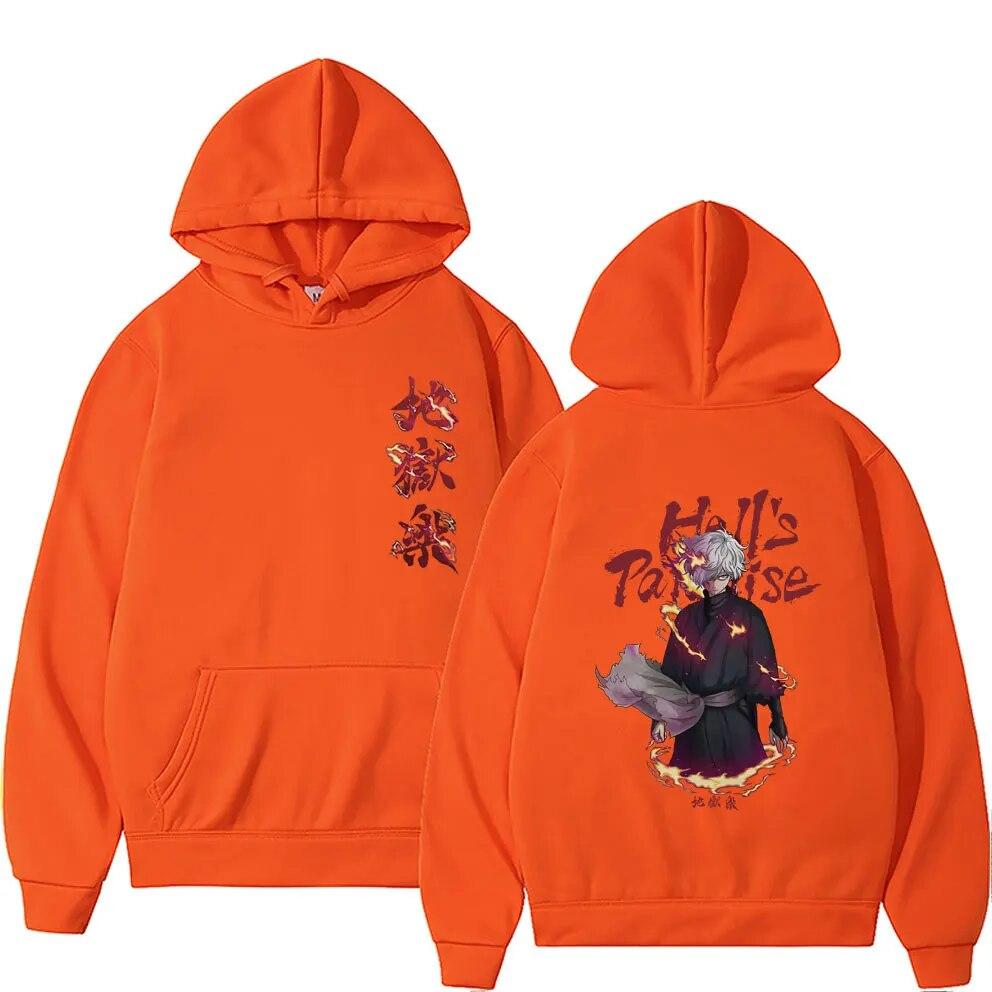 Аниме «Адский рай» Jigokuraku Gabimaru Толстовка с рисунком унисекс Большие толстовки осень-зима унисекс флисовые хлопковые толстовки