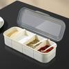 Condiment Server with Ice Tray Cold Serving Tray for Bar Fruit Salad Taco Multipurpose Chilled Condiment Caddy with Compartments And Separate Lids
