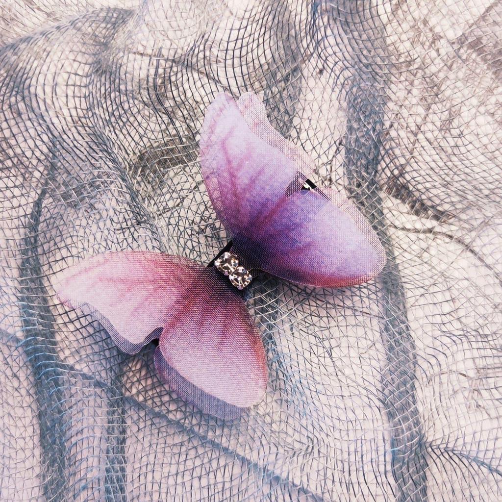 Желаю вам новую разноцветную двухслойную прозрачную заколку для волос в виде бабочки - милый детский аксессуар в винтажном европейском стиле