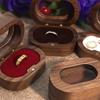 Engagement Ring Wedding Ring Case Wooden Couple Rings Holder Simple Finger Ring Box  Couple