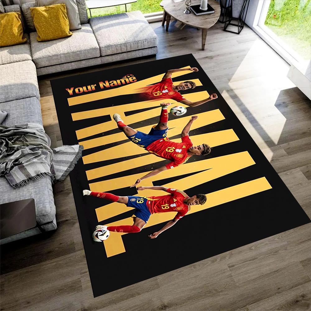 Yamal Customizable Name Carpet Design for Bedrooms Hallway Playrooms Game Room Anti-slip Rug Decorate Offices Birthday/Christmas Gift