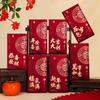 6pcs Hot Gold 2026 Horse Year Red Envelope Art Paper Gift Envelope Lucky Money Bags  Birthday