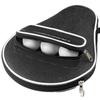 Racket Carry Bag with Ball Storage Pocket Table Tennis Racket Case Cover Waterproof Inner Liner