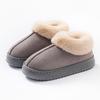 Plush Shoes Autumn and Winter Platform Bag Heel Cotton Shoes Pregnant Women Plush Warm Indoor Home Cotton Slippers