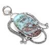 Caribbean Larimar Gemstone Handmade 925 Sterling Silver Gift Pendant 3.19" Y3J42