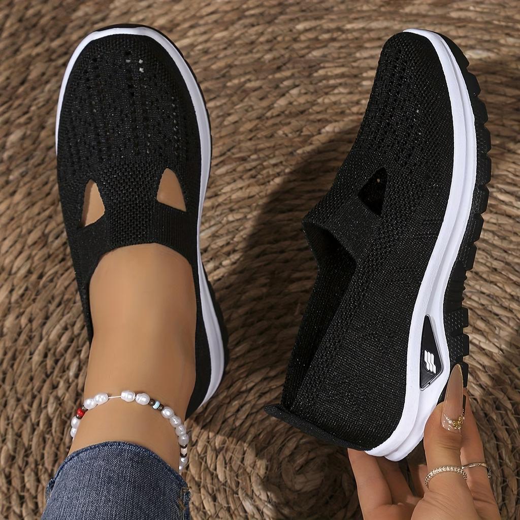 Дышащие Слипоны на Плоской Подошве Спортивные Туфли для Женщин, Легкая и Удобная Повседневная Обувь, Подходящая для Парков, Летнего Отдыха, Женская Обувь