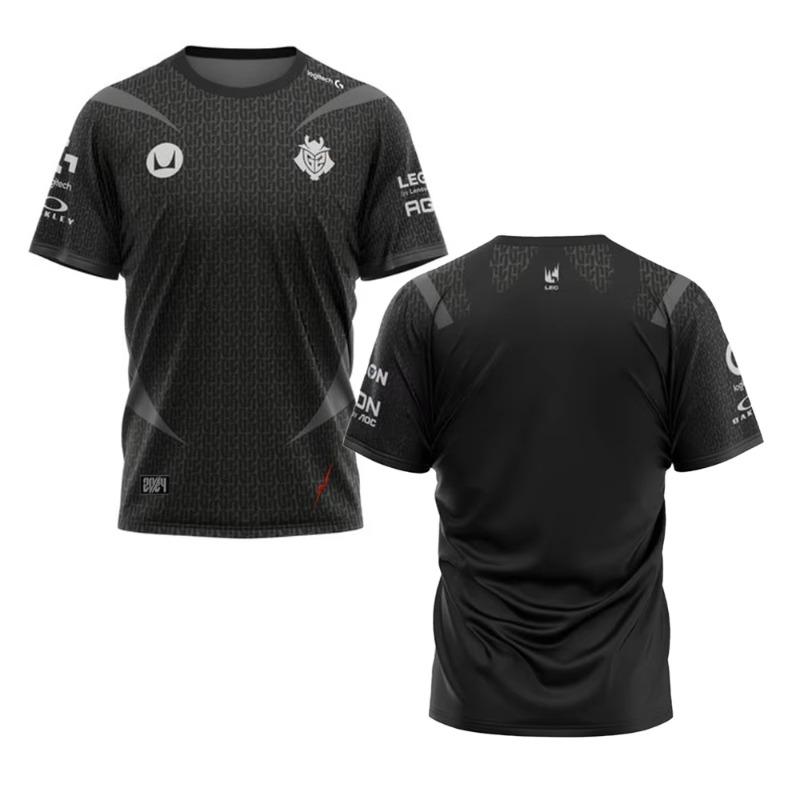 Летняя футболка с коротким рукавом командная форма G2 CSGO спортивная киберспортивная игровая футболка с круглым вырезом дышащая свободная футболка легкая дышащая