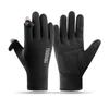 Warm Windproof Fleece Lined Motorcycle Gloves With Touchscreen Tips Flip-Top Finger Design Winter Cycling