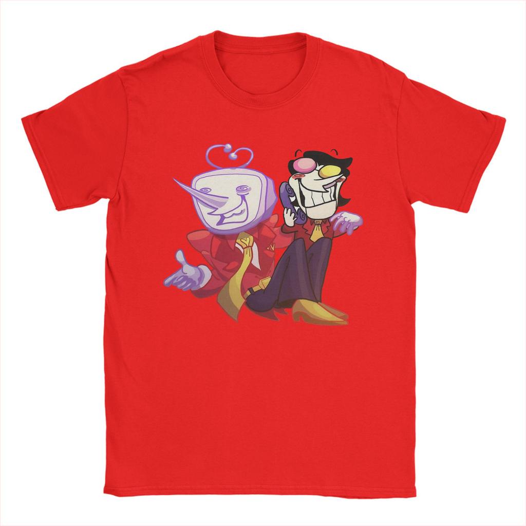 Men's T-Shirts Deltarune Spamton and Tenna Vintage Pure Cotton Tee Shirt Short Sleeve T Shirt O Neck Clothing Plus Size