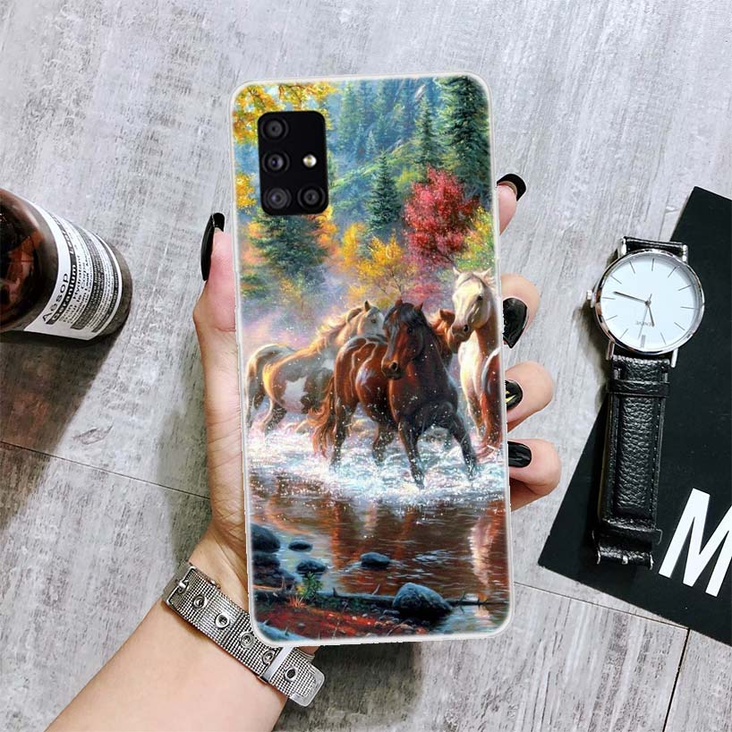 Чехол для телефона "Лошадь Великая Красота Скачущая" для Samsung Galaxy A14 A15 A13 A12 A54 A55 A53 A52 A04S A24 A25 A23 A22 A34 A35 A33 A32