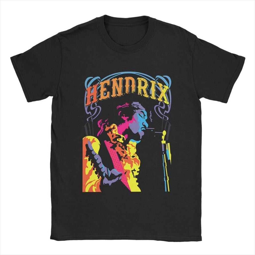Jimi Hendrix New Bestseller Unisexs Clothing Cotton Yk Rock Album Graphic Hawaiian Hiphop Style Shirt Women Summer T Shirt