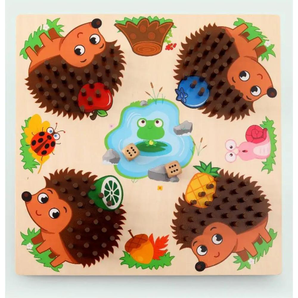 Toddler Hedgehog Board Game Kid Learning Counting Matching Game Montessori Early Education Fine Motor Skill Sorting Toy Gift