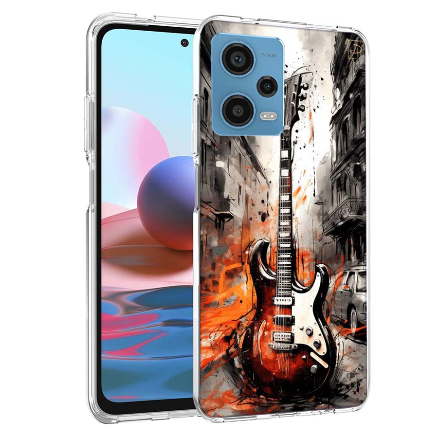 Ретро рок-музыка Электрогитара Чехол для телефона Для Redmi Note 13 12 14 15 Pro Plus 13R 11 11T 11E 11S 10 Pro 10S 9 9S Чехол Cell Cl