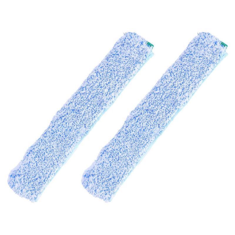 2Pcs Microfiber Window Scrubber Refill Sleeves 35Cm Reusable Glass Cleaning Replacement Streak Free High Absorption Washable