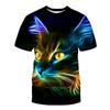 3D Animal T Shirt Man 3D Printing Tees Cat O Neck T Shirts Clothing Men Casual Short Sleeve T Shirts Summer Top