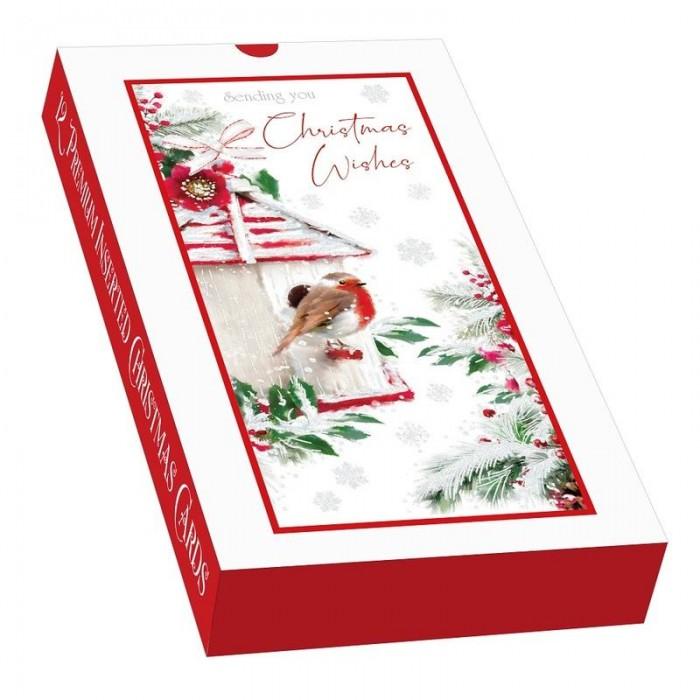 Out of the blue Robin Christmas Card (Pack of 12)