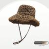 Леопардовый принт горячая девушка шляпа-ведро с необработанным краем модная универсальная уличная складная шляпа от солнца