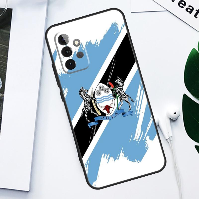 Botswana Flag For Samsung Galaxy A34 A54 A14 A55 A35 A15 A53 A33 A13 A05 A06 A16 A22 A32 A52 Phone Case