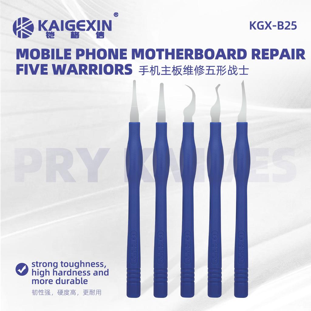 Kaigexin B25 Five-in-One Universal Mobile Phone Motherboard Maintenance Pentagon Warrior Chip Removal Internal Paint Brushes