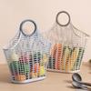 Vegetable Basket Portable Shopping Basket Plastic Storage Basket for Shopping Vegetables and Fruits Japanese Style Thick Portable Basket
