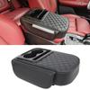Car Center Console Armrest PU Leather Car Armrest Cushion with Cup Phone and Two Side Storage Universal Car Armrest Protector for Most Vehicles