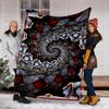 1pc Abstract Artwork Print Outdoor Blanket, Lightweight Polyester,