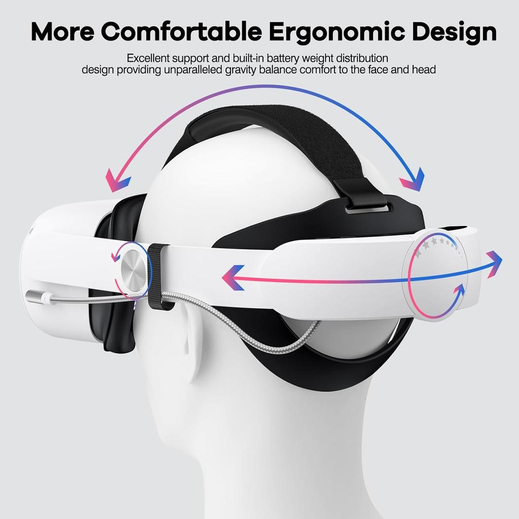 Регулируемый ремешок на голову для Oculus Quest 2 VR гарнитуры сменный ремешок Elite продлит время игры VR для Meta Quest 2 аксессуары