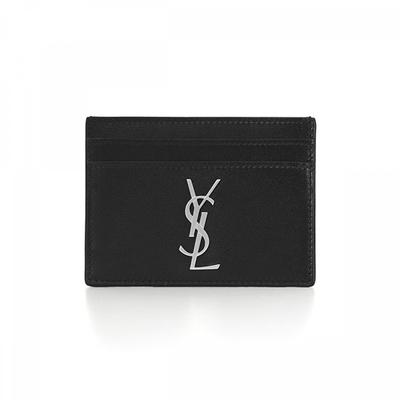 Saint Laurent 485631 0sx0e 1000 Cassandra Monogram Серебряный держатель для карт